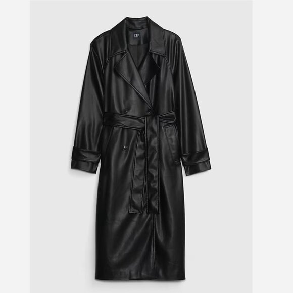 Gap Vegan Leather Trench Coat - Picture 13 of 13